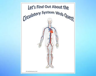 Circulatory System Science Webquest Internet Activity - Editable DIGITAL DOWNLOAD