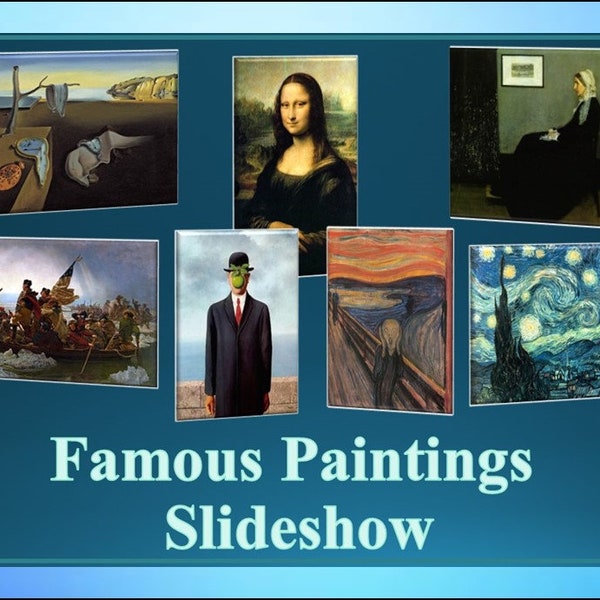 Famous Paintings in Art History PowerPoint Informational Slideshow - Editable DIGITAL DOWNLOAD