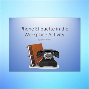 Phone Etiquette Lesson Activity - Business and Career Skills - Editable DIGITAL DOWNLOAD