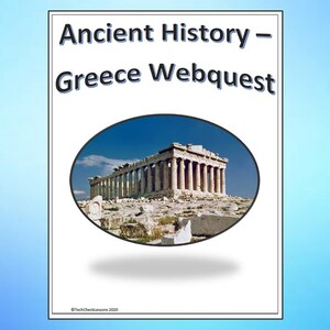 Ancient History - Greece Webquest - Social Studies Internet Activity - Editable DIGITAL DOWNLOAD