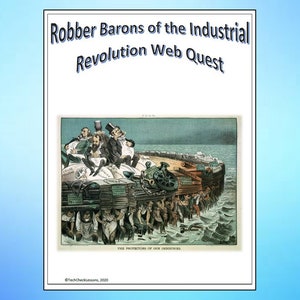 Reconstruction Industrial Robber Barons Webquest - Social Studies Internet Activity - Editable DIGITAL DOWNLOAD