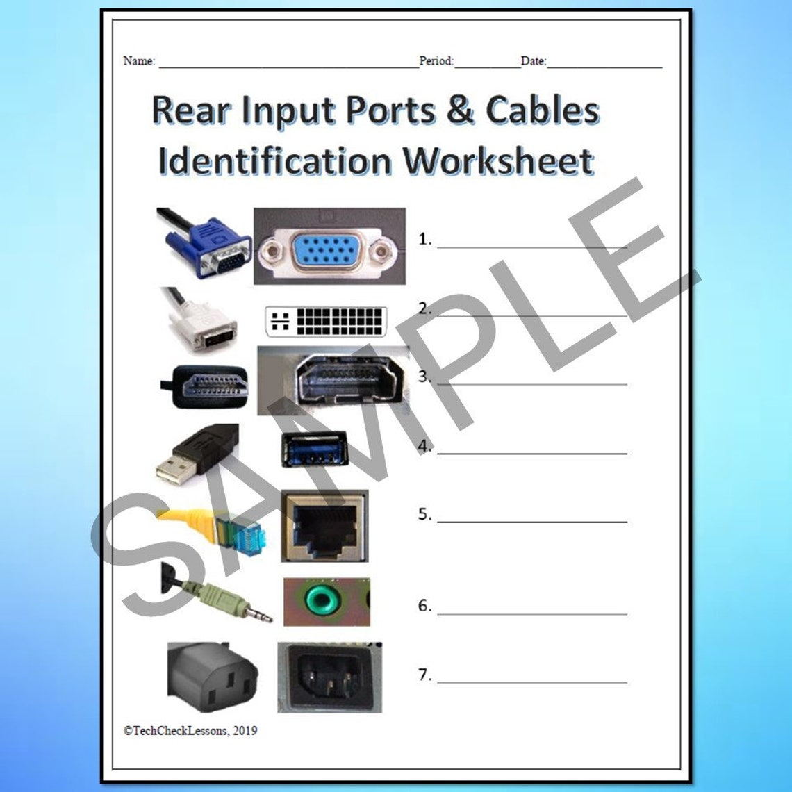 Computer Parts Labeling Activity - 6 Worksheets - Editable DIGITAL ...