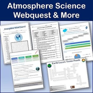 Atmosphere Webquest - Science Internet Activity - Editable DIGITAL DOWNLOAD