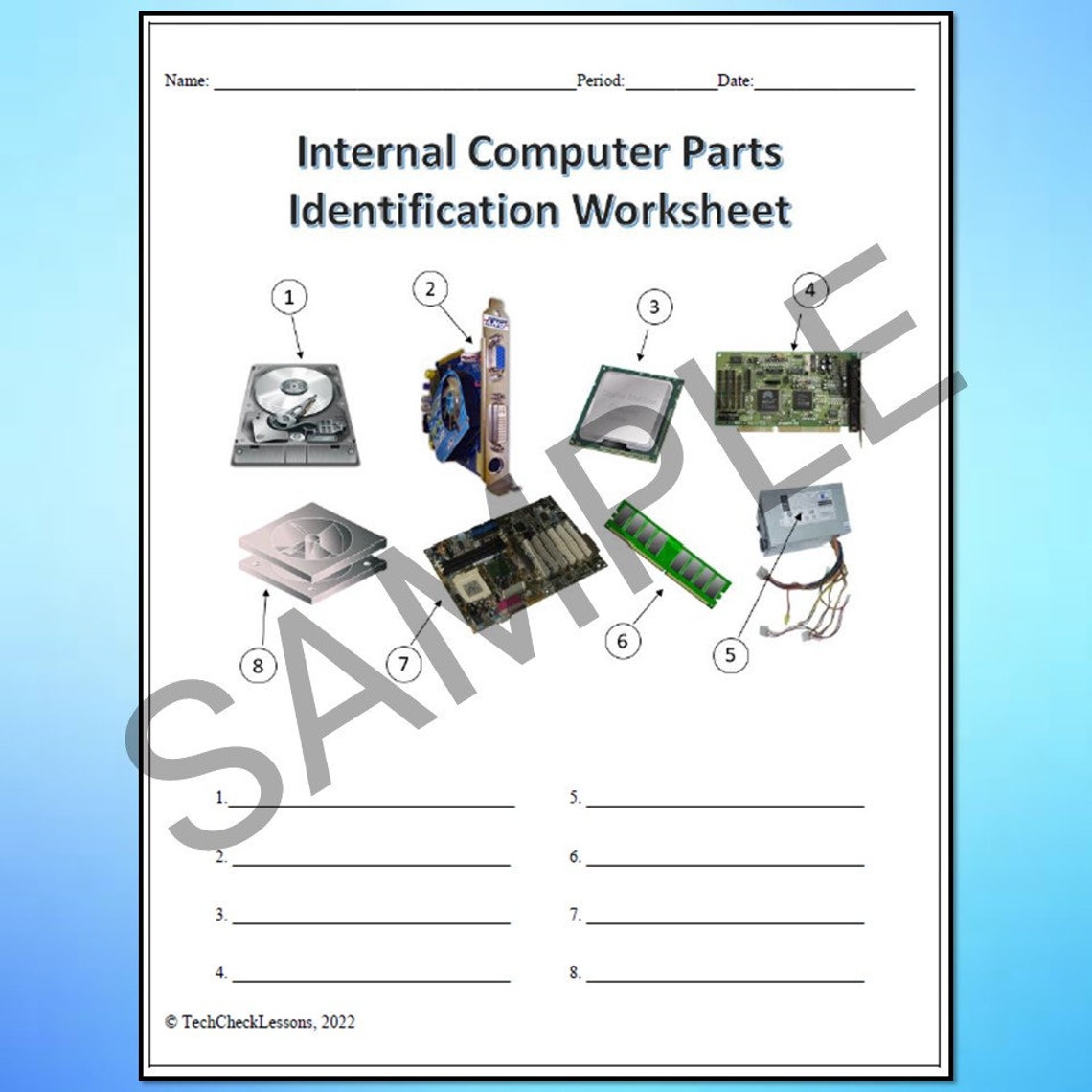 Computer Parts Labeling Activity - 6 Worksheets - Editable DIGITAL ...