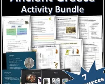 Ancient Greece - History Activity Bundle | Webquest | Puzzles | EDITABLE