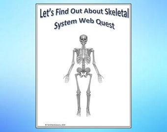 Skeletal System Science Webquest Internet Activity - Editable DIGITAL DOWNLOAD
