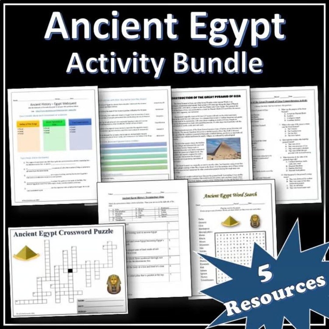 Ancient Egypt - History Activity Bundle | Webquest | Puzzles | EDITABLE ...
