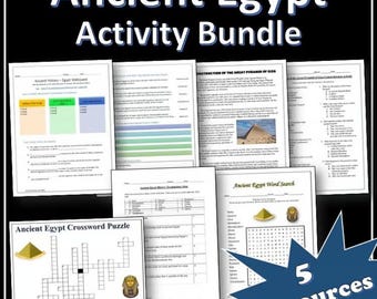Antiguo Egipto - Paquete de actividades de historia / Webquest / Rompecabezas / EDITABLE