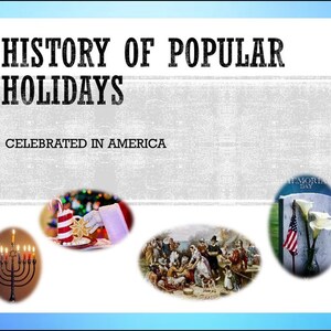 Geschiedenis en beschrijving van presentatie diavoorstelling American Holidays - bewerkbare DIGITALE DOWNLOAD