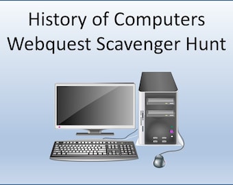 History of Computers Webquest Activity - Editable DIGITAL DOWNLOAD