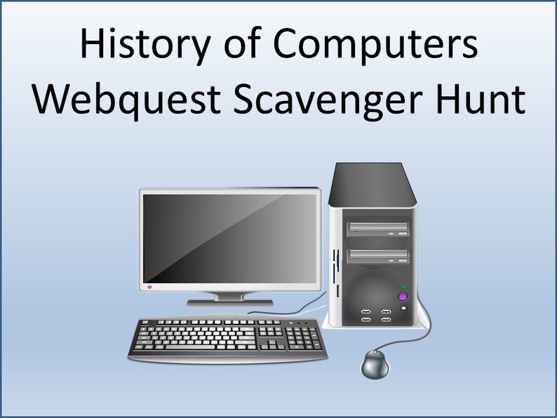 History of Computers quest Activity Editable DIGITAL DOWNLOAD Etsy