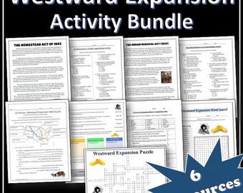 Westward Expansion - US History Activity Bundle | Webquest | Puzzles | EDITABLE