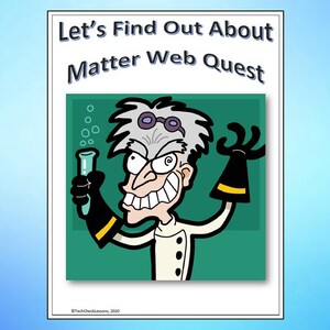 Matter Webquest - Wissenschaft Internet Aktivität - Bearbeitbarer DIGITALER DOWNLOAD