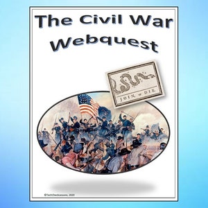 American Civil War Webquest - Social Studies Internet Activity - Editable DIGITAL DOWNLOAD