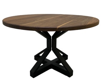 Round Dining Table - Black Walnut Tabletop (custom made )