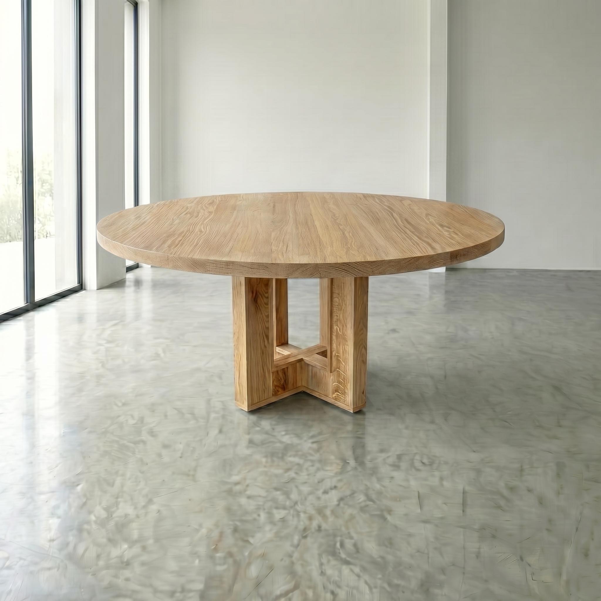Handmade Solid Wood Round Dining Table - Etsy