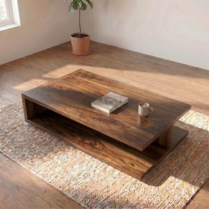Solid Wood Rectangular Coffee Table