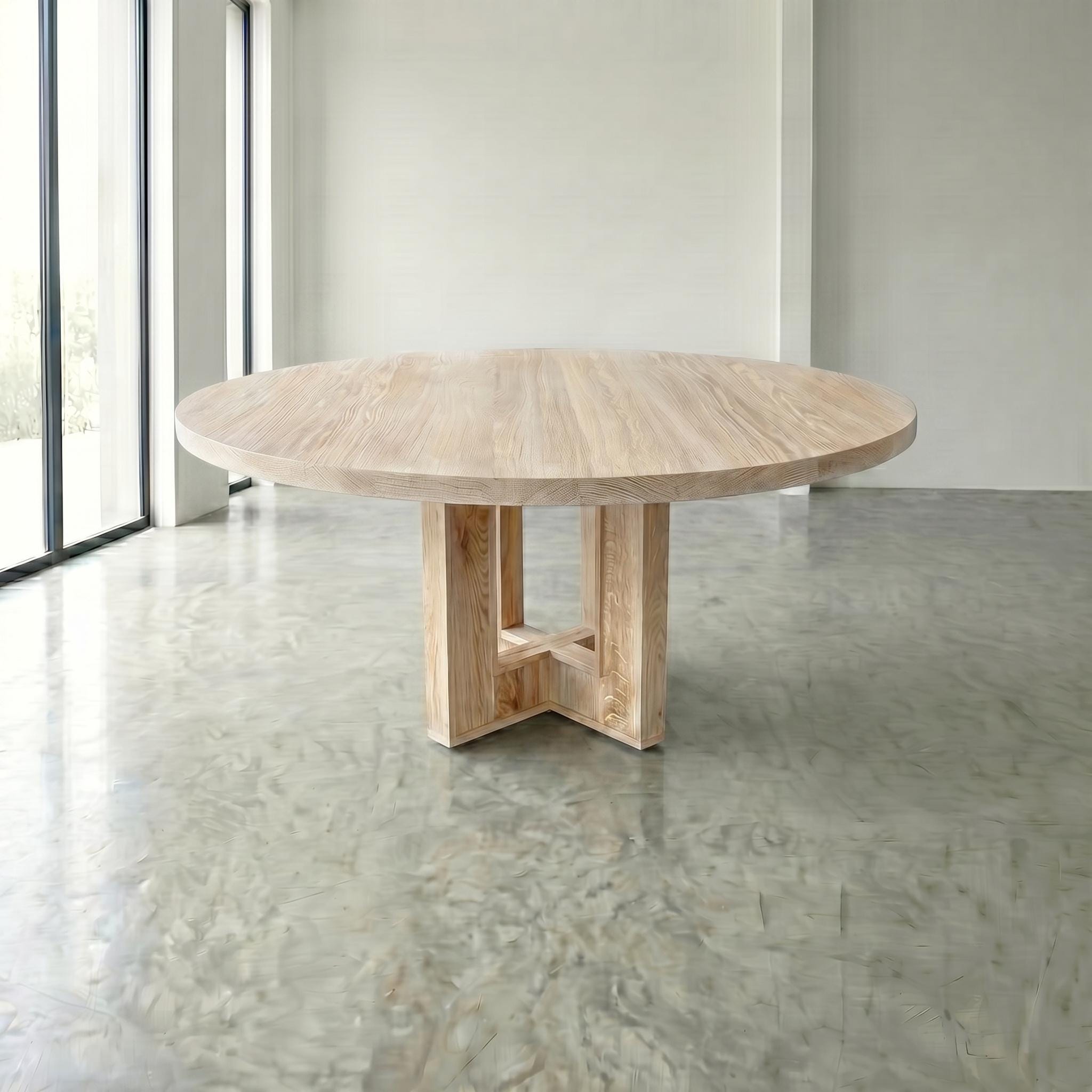 Handmade Solid Wood Round Dining Table - Etsy