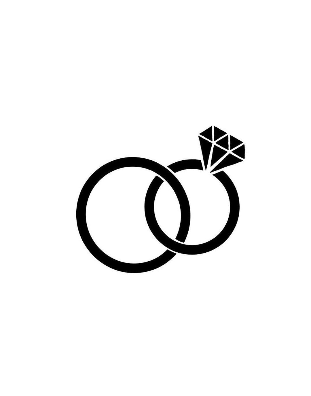 Wedding Rings Bitmap Wedding Rings, Instant Download, SVG, Png, Jpg, Dxf, EPS Digital ...