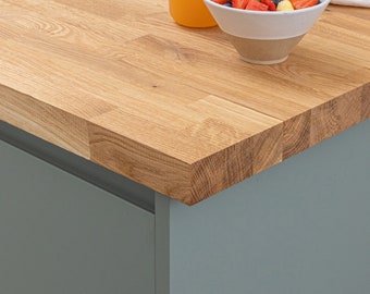 Solid Wood Kitchen Worktops | Hand Finished 40mm Stave Timber Tabletops | Available in Oak, Walnut, Beech And Iroko | 48 Hour Delivery