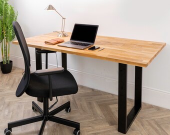 Solid Wood 27mm Thick Oak Office Desk Top | Various Sizes Available | Premium European Wooden Rectangular Tabletop | Timber Worksurface