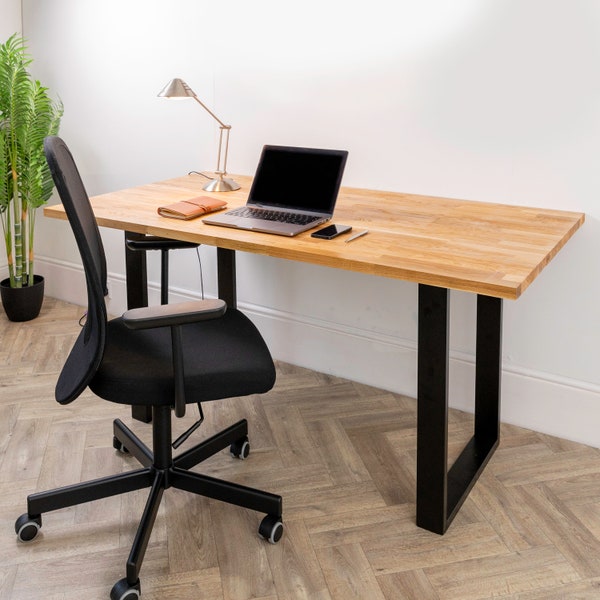 Solid Wood 27mm Thick Oak Office Desk Top | Various Sizes Available | Premium European Wooden Rectangular Tabletop | Timber Worksurface