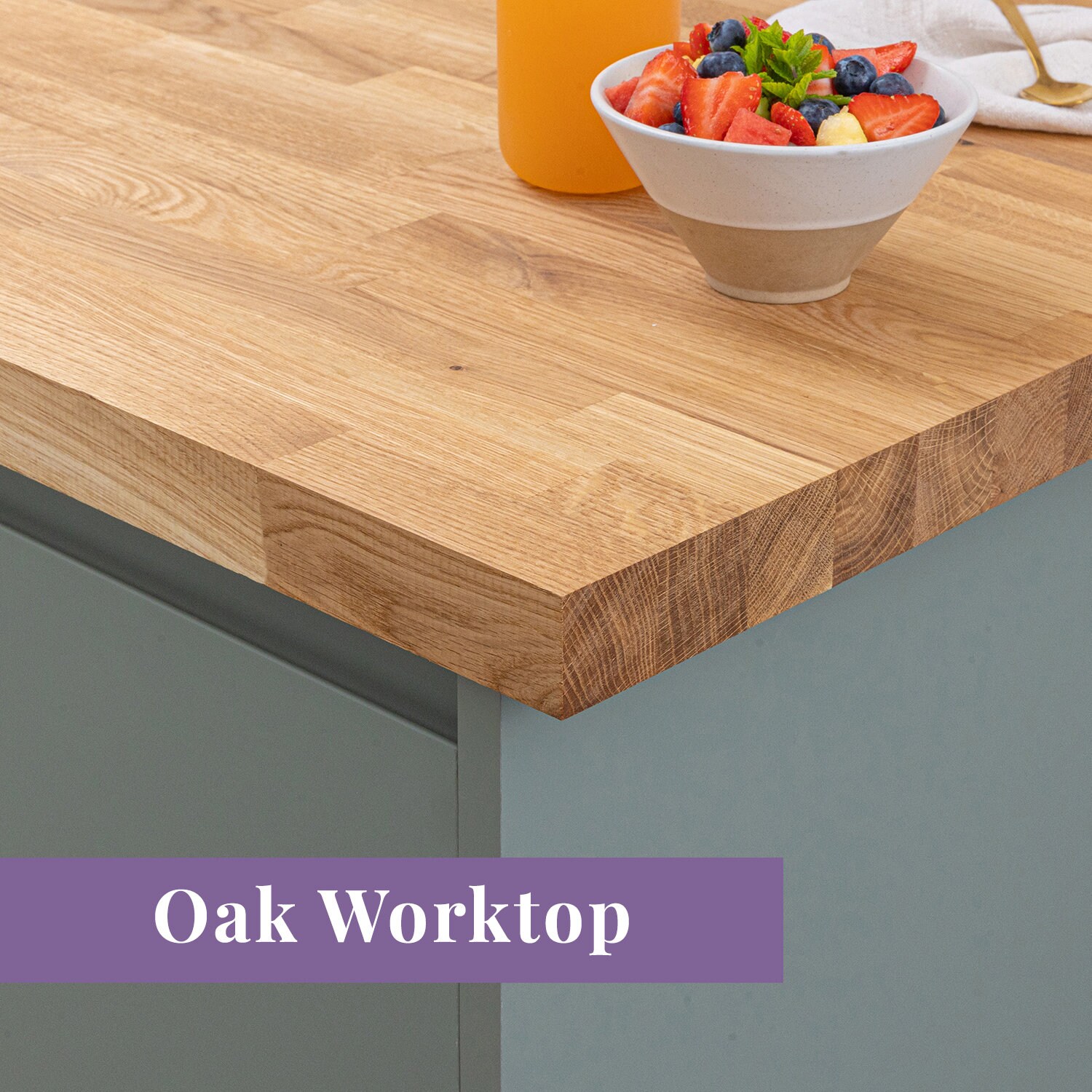 Solid Wood Kitchen Worktops | Hand Finished 40mm Stave Timber Tabletops ...