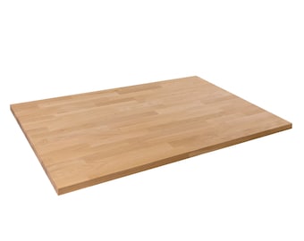 Solid Wood Oak Tabletop | 1500mm x 800mm x 40mm | Premium European Wooden Table Top | Timber Writing Desk, Countertop, Worktop, Worksurface