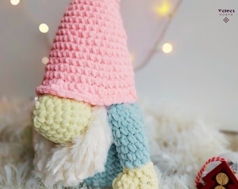 Velvet Baby Gnome Crochet Pattern | Christmas Amigurumi (PDF Pattern)