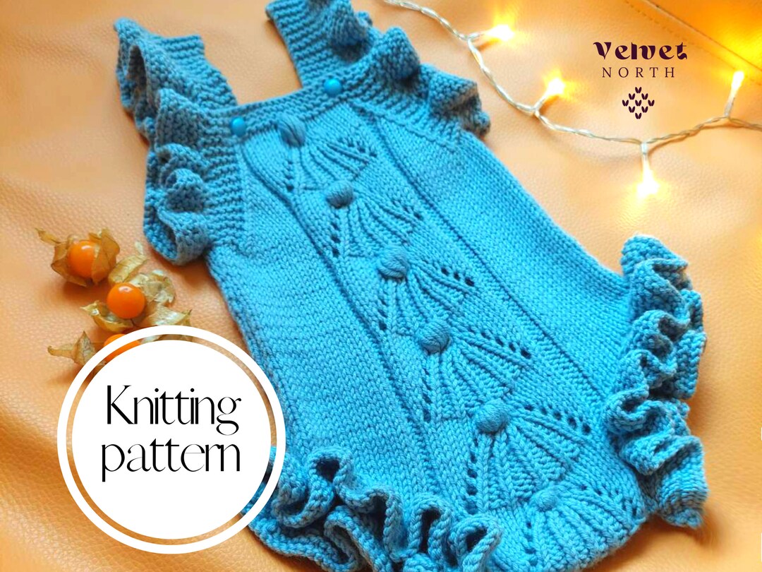 Baby Romper Knitting Pattern Easy and Fast Making Baby Girl Knitting