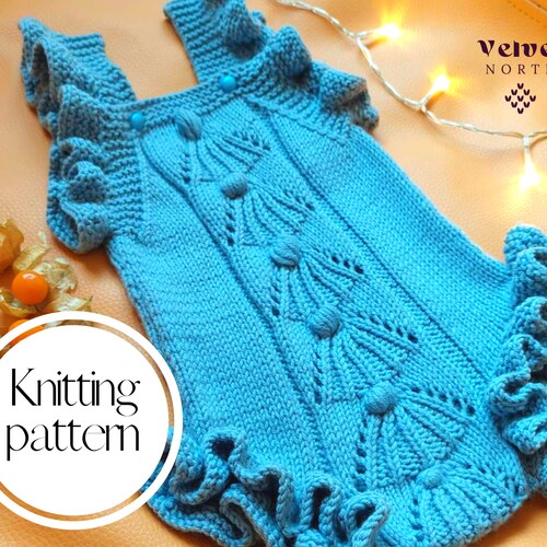 Baby Romper Knitting Pattern Easy and Fast Making Baby Girl Etsy