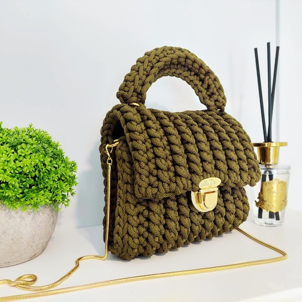 Chico handbag crochet pattern | Beginners bag pattern | Modern bag DIY | Polyester rope bag | Easy bag pattern