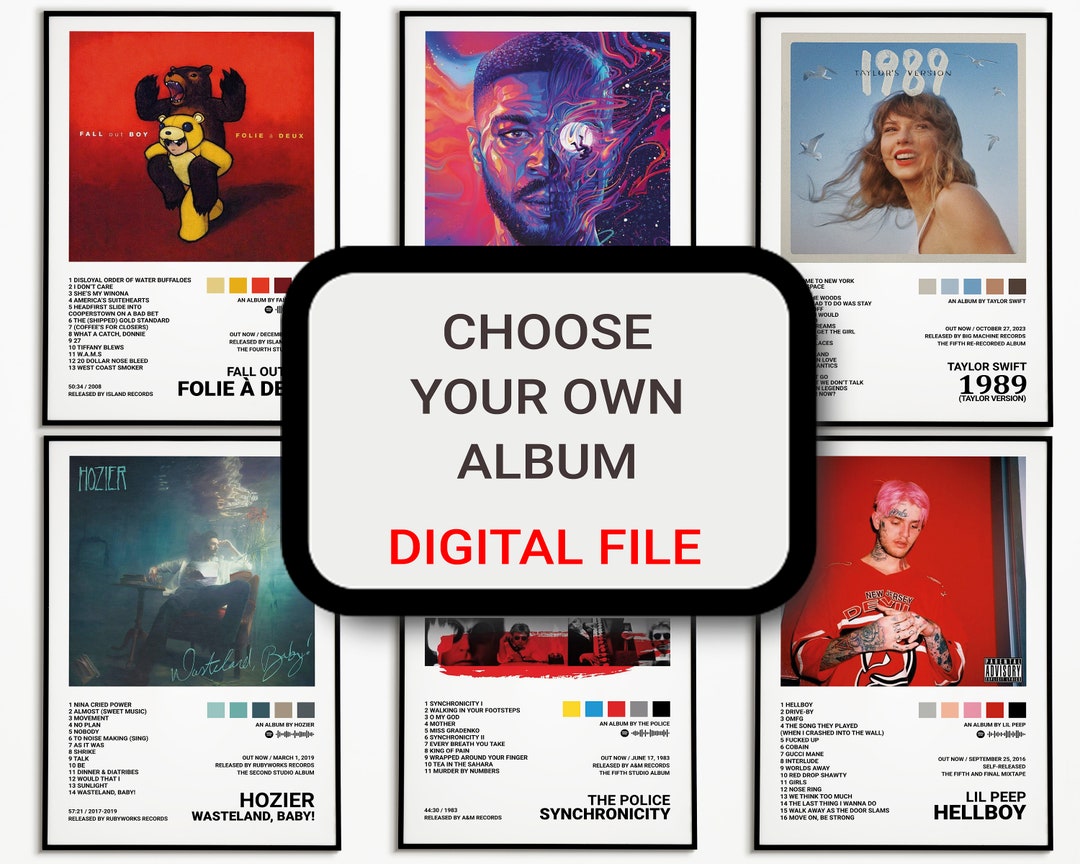 Choose Your Own Album Poster Custom Album Poster Album Cover ...