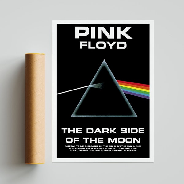 Pink Floyd Album Poster / The Dark Side Of The Moon Poster / Album Cover Poster / Music Print / Album Print / Home Wall Decor / Music Gift