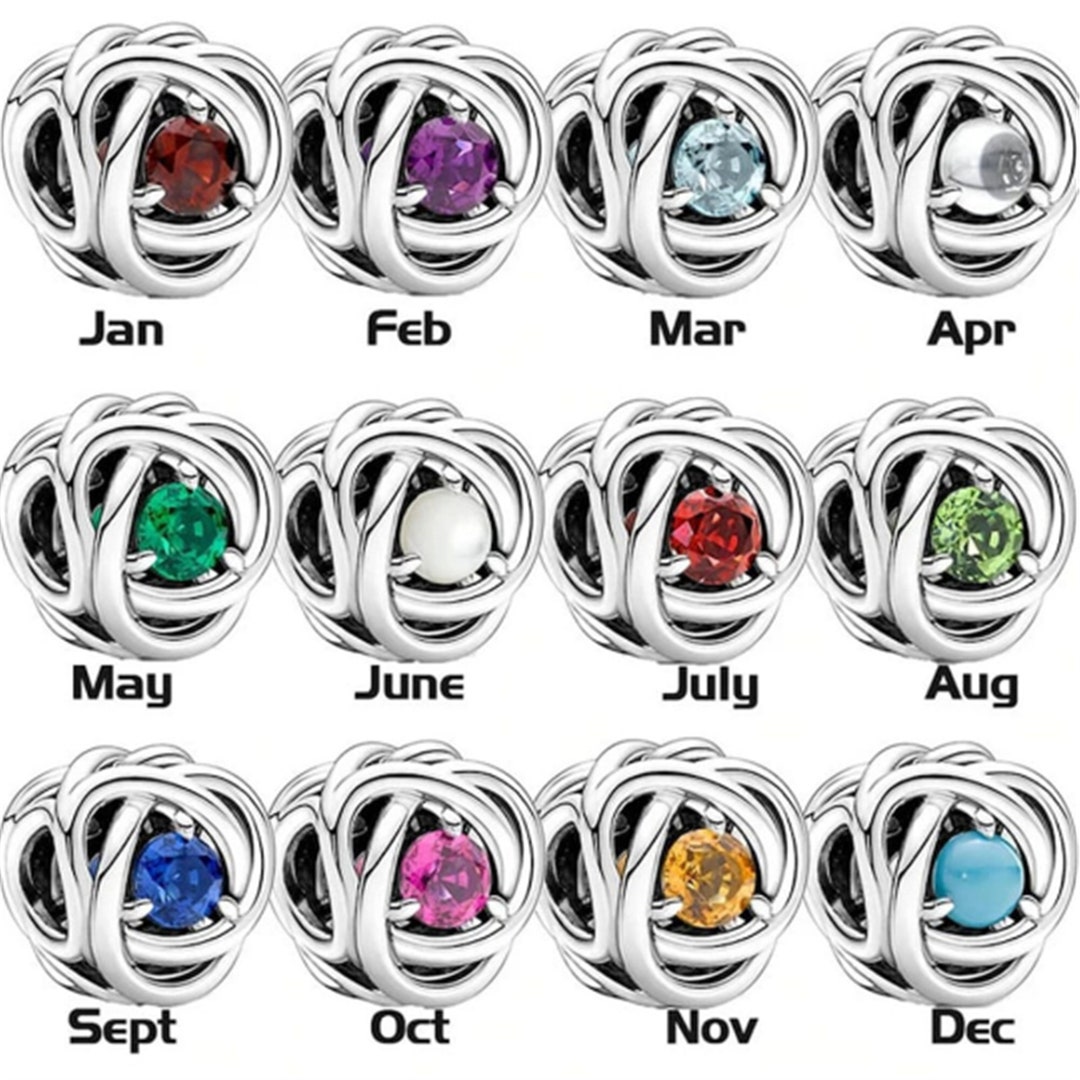 925 sterling silver pandora birthstone charm pendant fit pandora charm