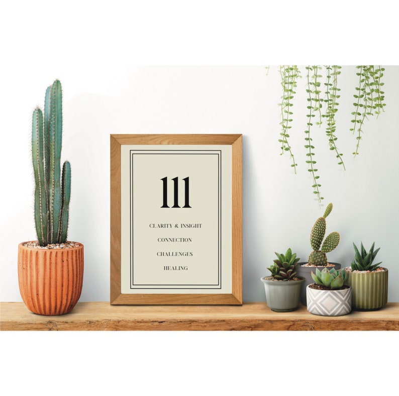 Printable Angel Number 111, 111 Poster, Angel Number Poster Printable, Print at Home ...