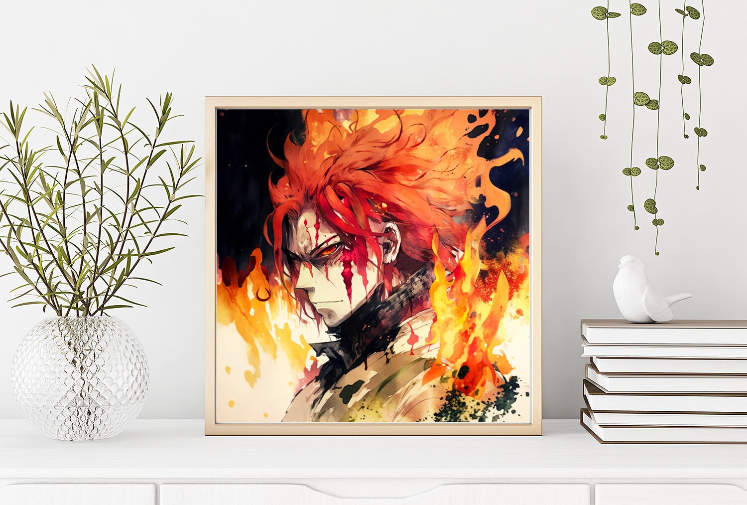 Tokyo Ghoul Sword Art Online Fairy Tail Fire Force Demon Slayer Digital  Decorative Anime Wall Poster Manga Canvas Art Prints : : Home