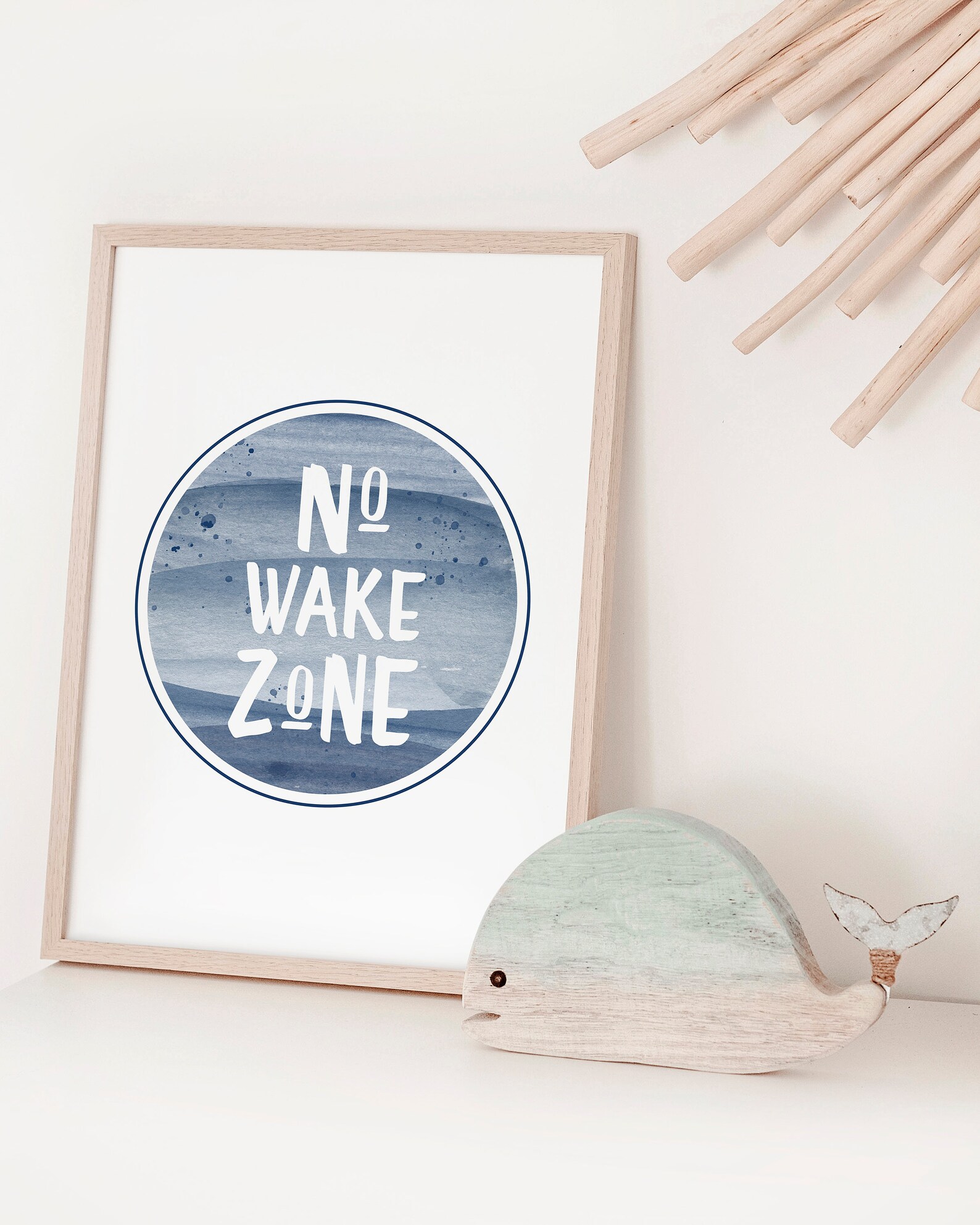 No Wake Zone Watercolor Nursery Printable Nautical Ocean - Etsy