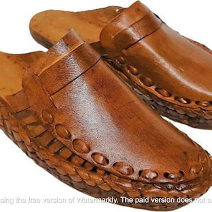 Step into Boho Comfort: Woman Leather Woven Mules, Indian Handmade Flats - T-Strap Slippers, Casual Back-Open Slide Sandals with Criss Cross