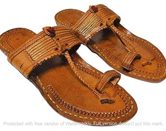 Men&#39;s Buffalo Leather Shoes, Unisex Jesus Sandals, Hippie Vibes - Brown Kolhapuri Sandals, Hawaiian Flair. Bohemian Footwear for Men on Etsy