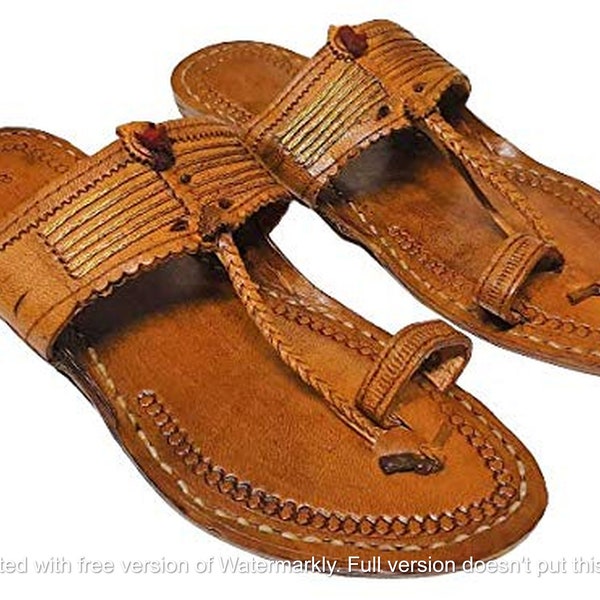 Herren Büffelleder Schuhe, Unisex Jesus Sandalen, Hippie Vibes - Braune Kolhapuri Sandalen, hawaiianisches Flair. Boho Schuhe für Männer auf Etsy