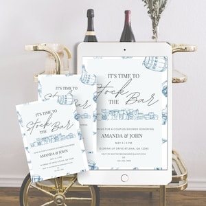 Stock The Bar Couples Shower Invitation