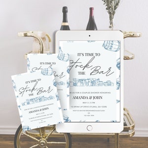 Stock The Bar Couples Shower Invitation