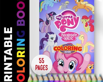 Pony Coloring Book 55 Pages, Coloring Pages Printable