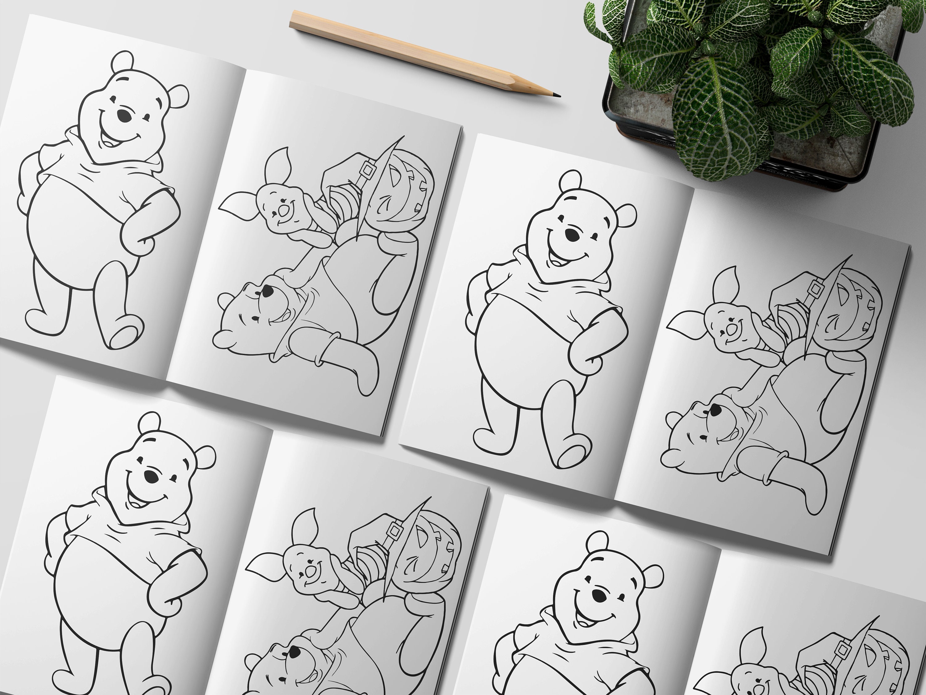 Winnie the Pooh Coloring Book 55 Pages, Coloring Pages Printable - Etsy