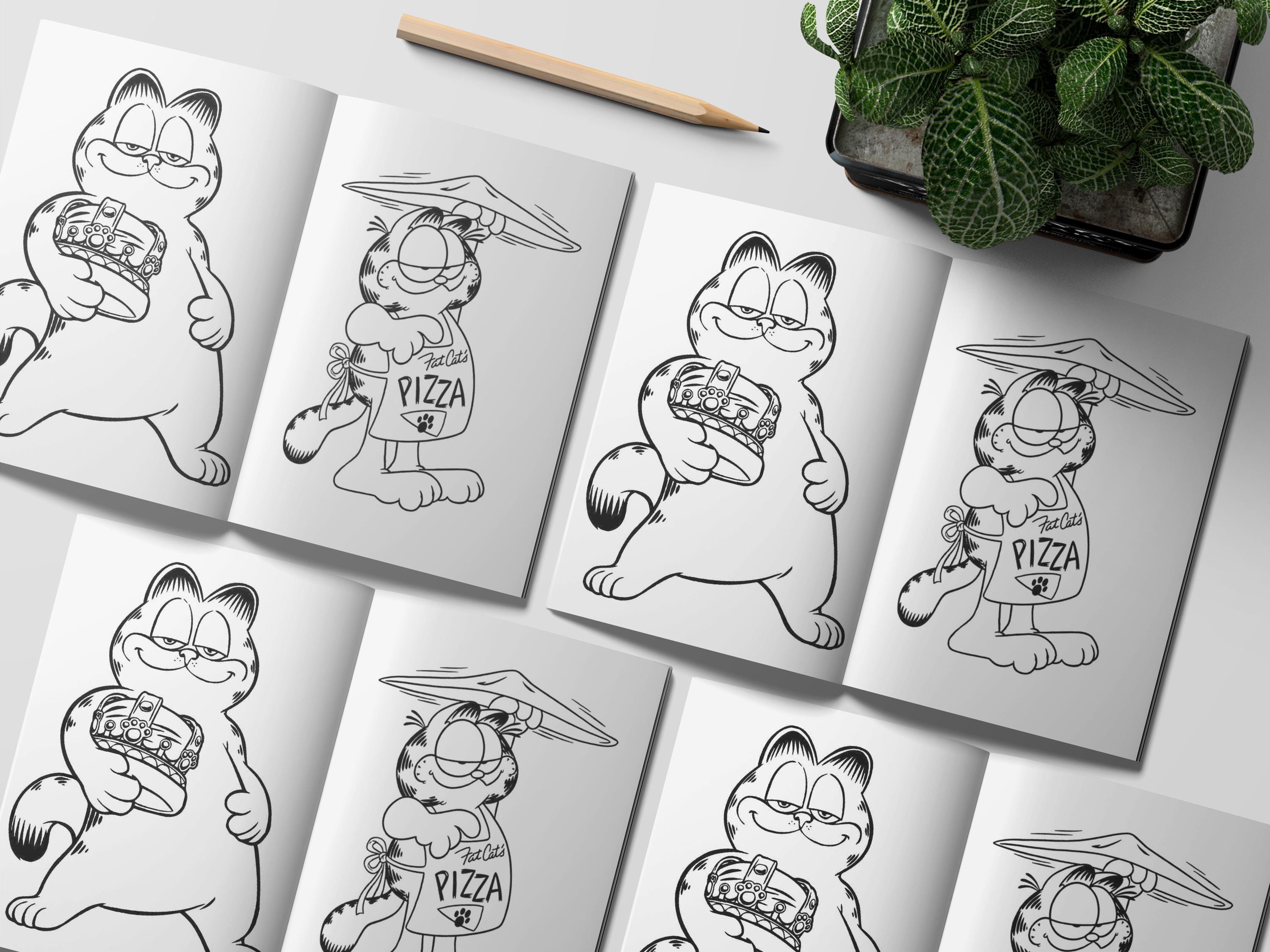 ガーフィールドぬりえ、55ページ（PDFダウンロード） - Etsy 日本