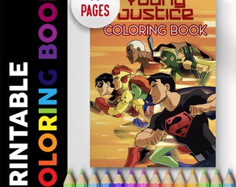 Young Justice Coloring Book 30 Pages, Coloring Pages Printable