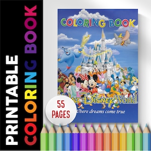 Characters Coloring Book 55 Pages, Coloring Pages Printable