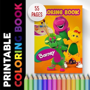 Barney & Friends Coloring Book 55 Pages, Coloring pages Printable