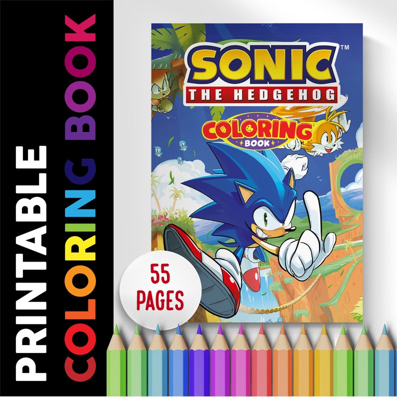 Sonic Coloring Book 55 Pages, Coloring Pages Printable - Etsy